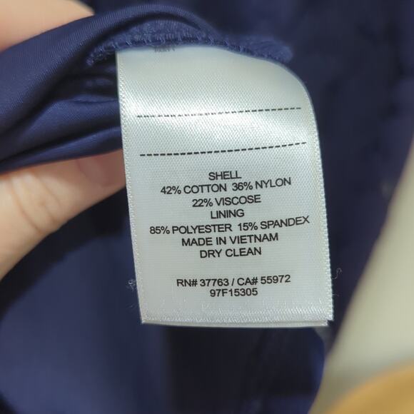 Laundry by Shelli Segal Lace Cocktail Dress Ink Blot Off the Shoulder Wmns Sz 6 - Picture 8 of 8